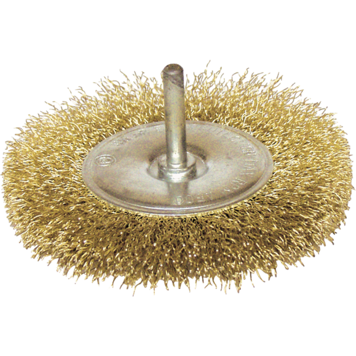 Crimped brass wire circular brush