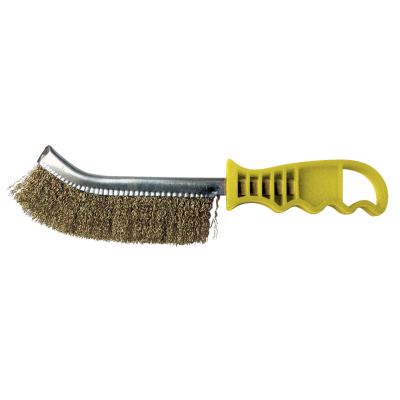 Spazzola filo ottone manico in plastica