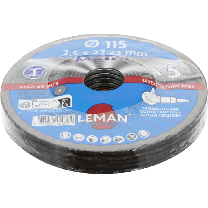 Pack de 5 disques tronçonnage metal 