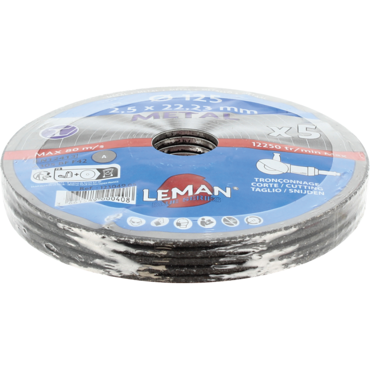 Pack de 5 disques tronçonnage metal 