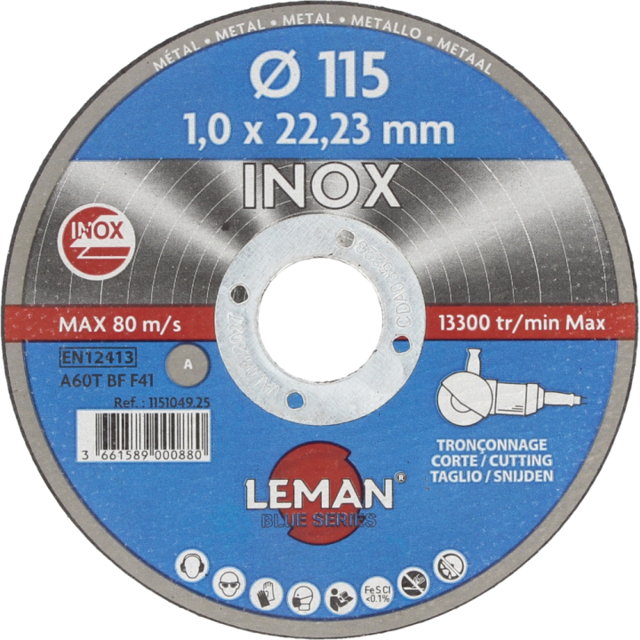 Disque tronçonnage inox