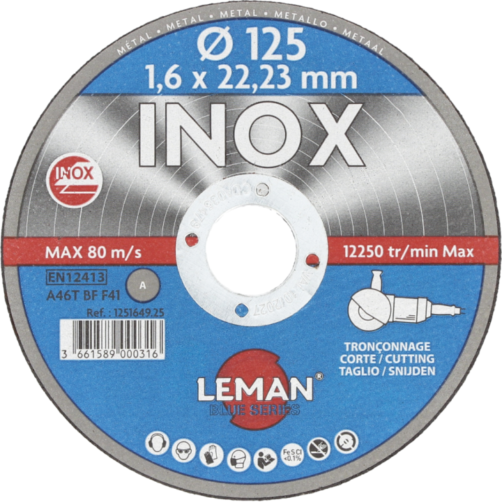 Disque tronçonnage inox
