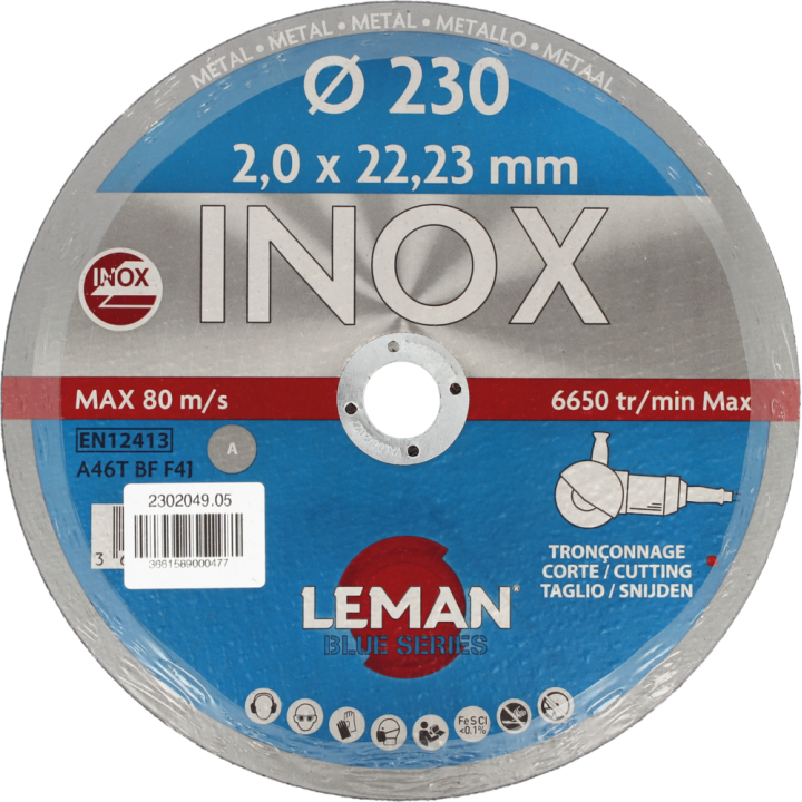 Pack 5 disques tronçonnage inox