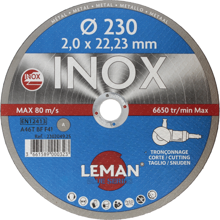 Pack 5 disques tronçonnage inox