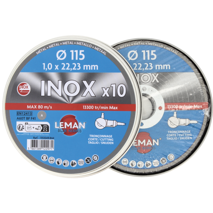 Pack 5 disques tronçonnage inox