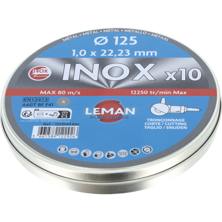 Pack 5 disques tronçonnage inox
