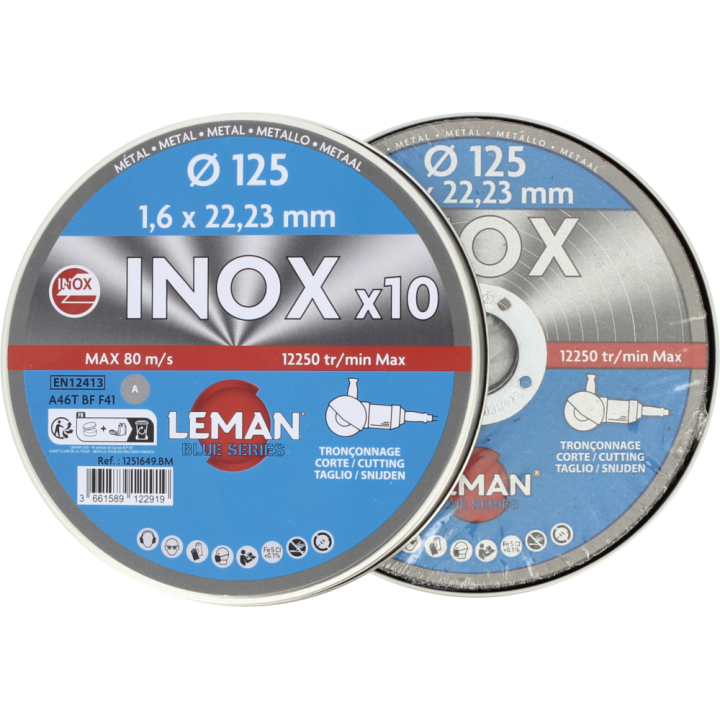 Pack 5 disques tronçonnage inox