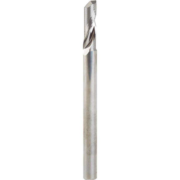 Mèche à défoncer carbure monobloc pour aluminium - hélice positive - 1 coupe