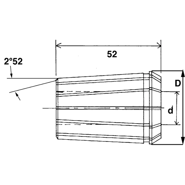 Pince de serrage grs 25 - 462 e - ø mini 3 mm - ø maxi 25 mm