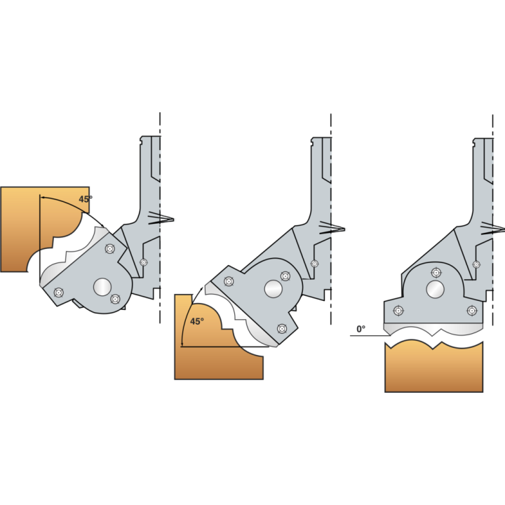 Porte-outils à inclinaison variable