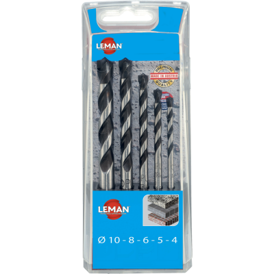 Caja de 5 brocas cilíndricas hormigón