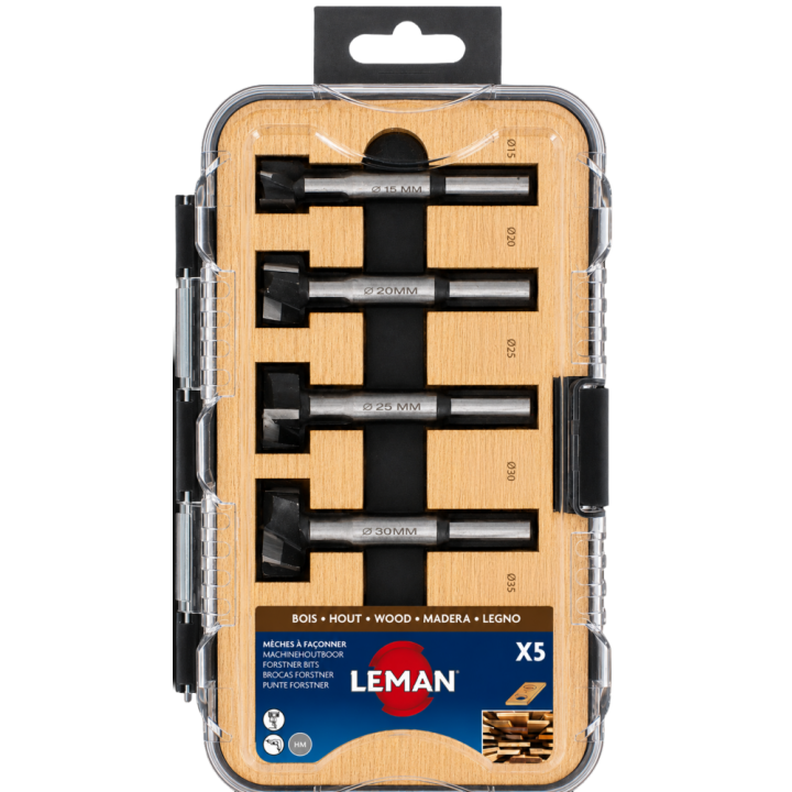 Caja de 5 brocas para moldear en plano