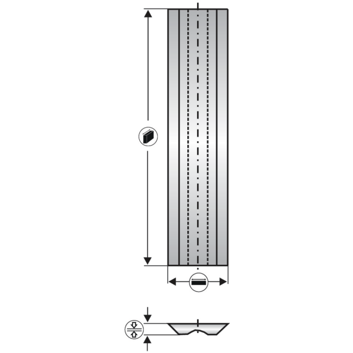Reversibele schaafmessen hss 18 -  terminus  - systeem
