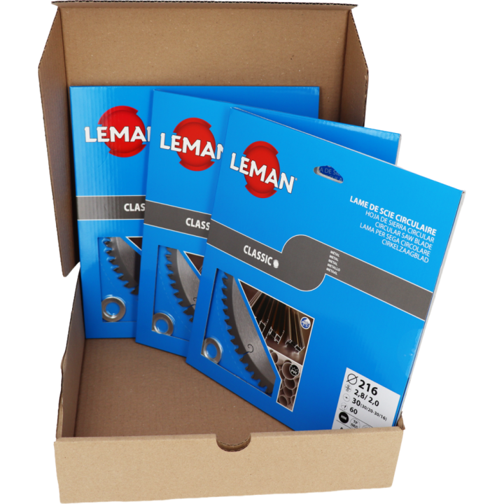 Lot de 3 lames circulaires ø 216 pour aluminium