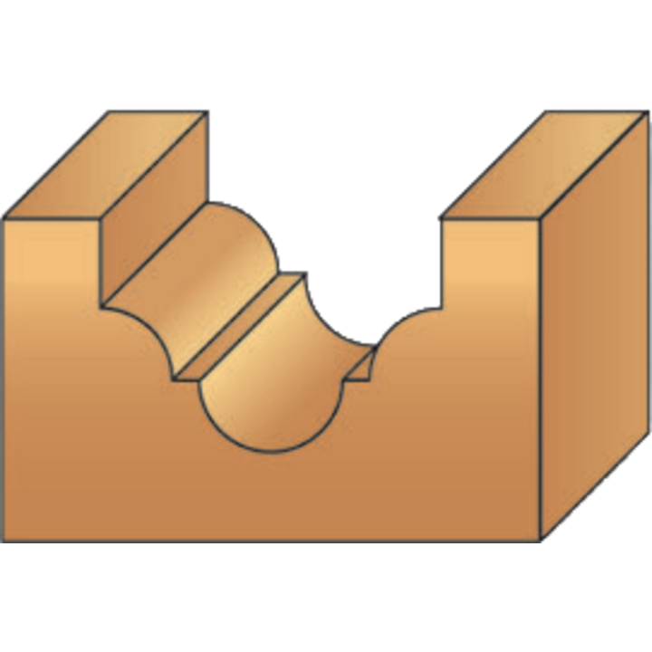 Drill bit for decorative moulds