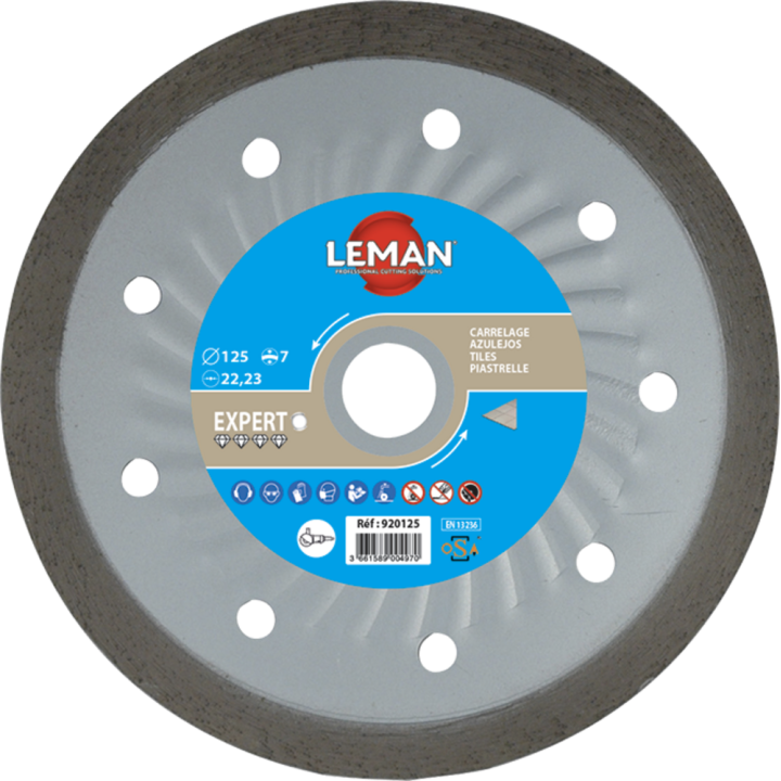 Diamond blade turbo continuous rim floor tile