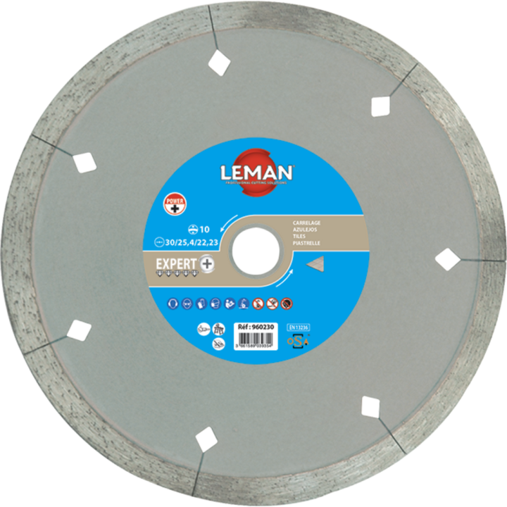 Diamond blade continuous rim floor tile