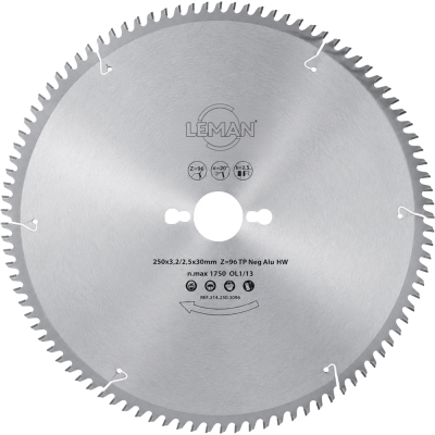 Hoja de corte de metales no ferrosos
