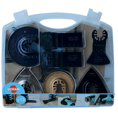 Doos met 12 accessoiresvoor verschillende materialen