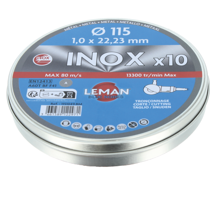 Pack 5 disques tronçonnage inox