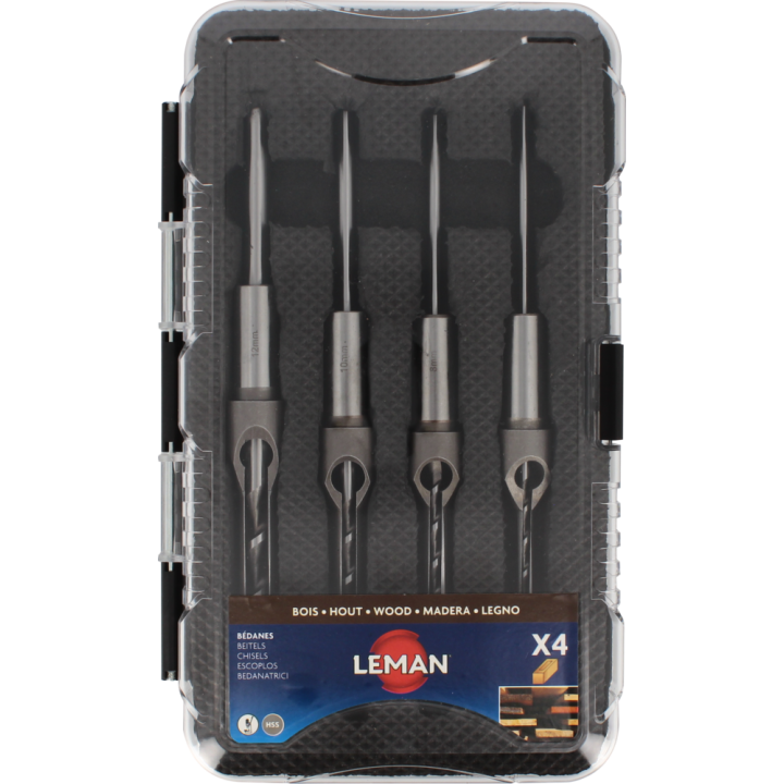 Box of 4 mortise chisels