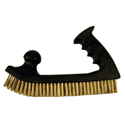 Brosse fil acier laitonnÉ manche plastique forme rabot