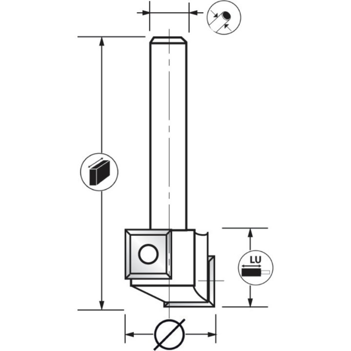 MÈche À rainer À 2 plaquettes rÉversibles