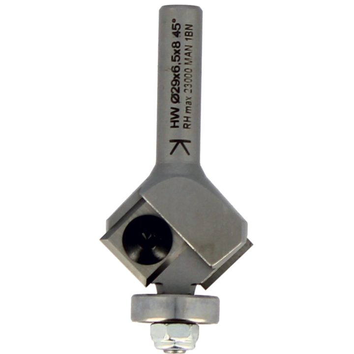 MÈche d'affleureuse À plaquettes rÉversibles + guide