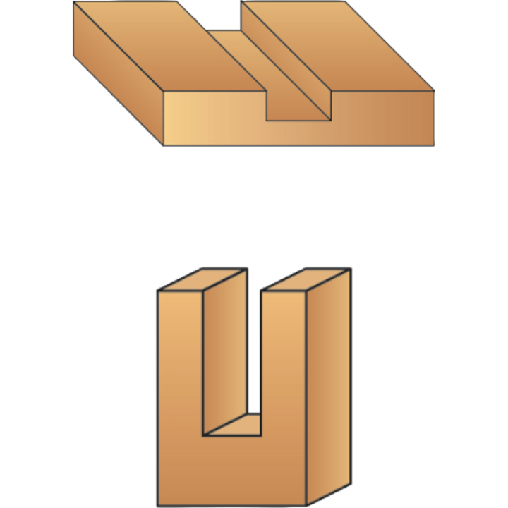 Mèche à rainer droite