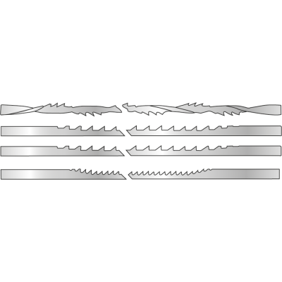 Assortiment de 12 lames de scie À chantourner