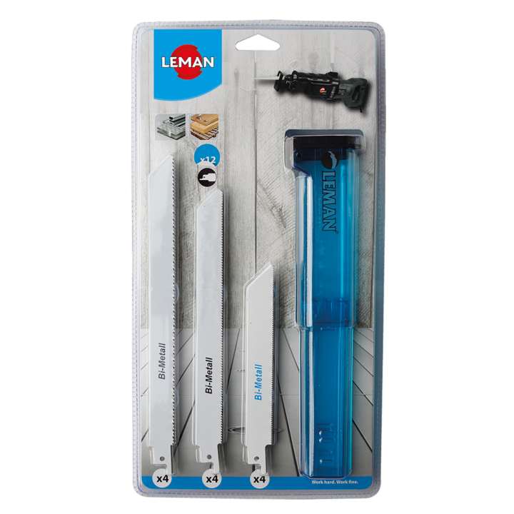 Assortiment de 12 lames de scie sabre