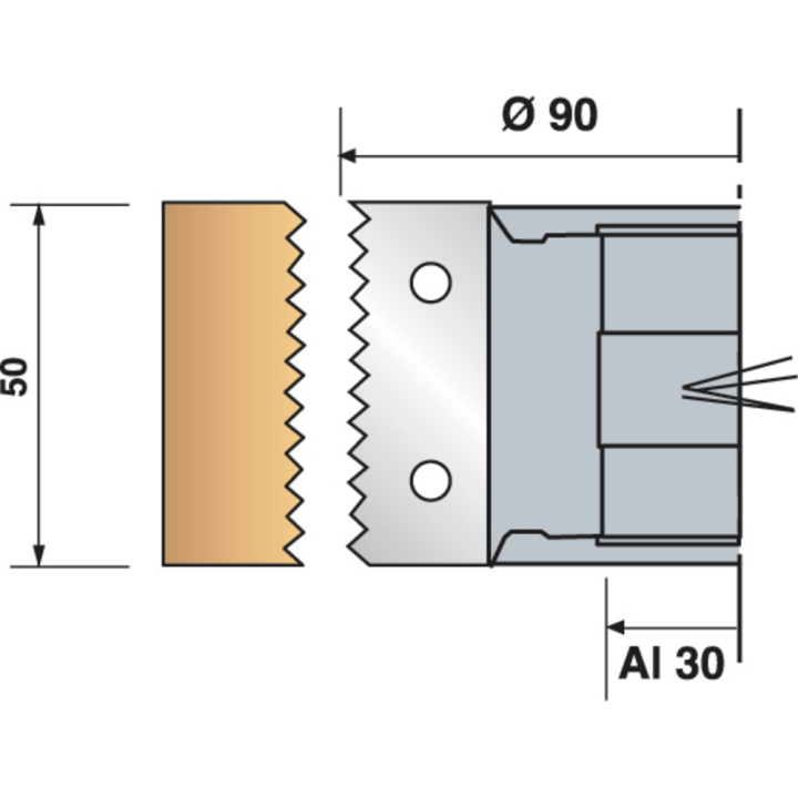 Porte-outils pour bouvetage en dents de scie