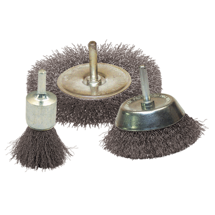 Lot de 3 brosses fil acier ondulÉ