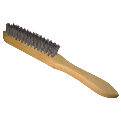 Brosse fil acier manche bois