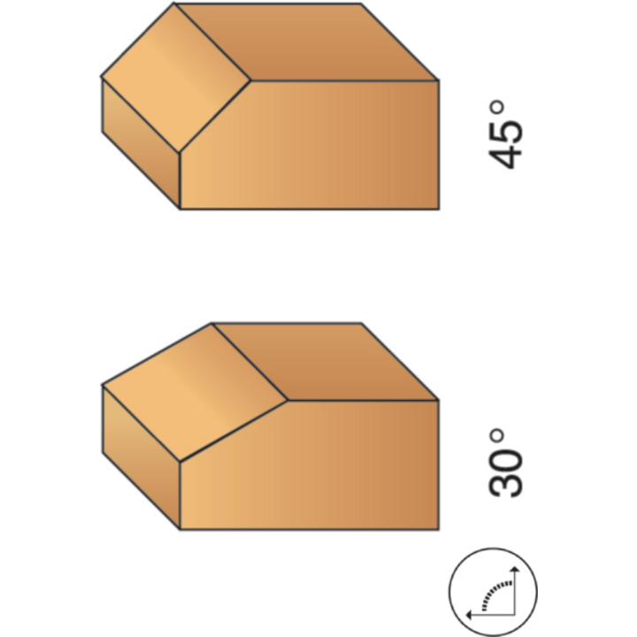 MÈche d'affleureuse À plaquettes rÉversibles