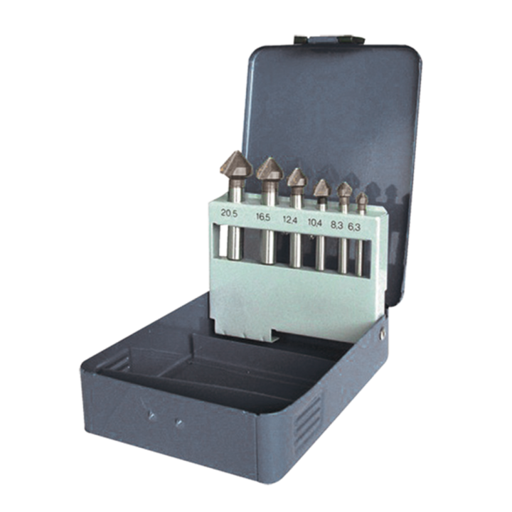 Coffret de 6 fraises coniques mÉtal hss