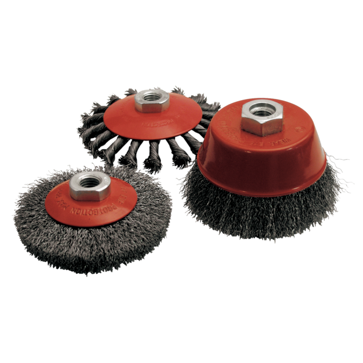 Lot de 3 brosses fil acier