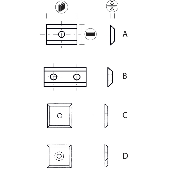Plaquettes rÉversibles au carbure