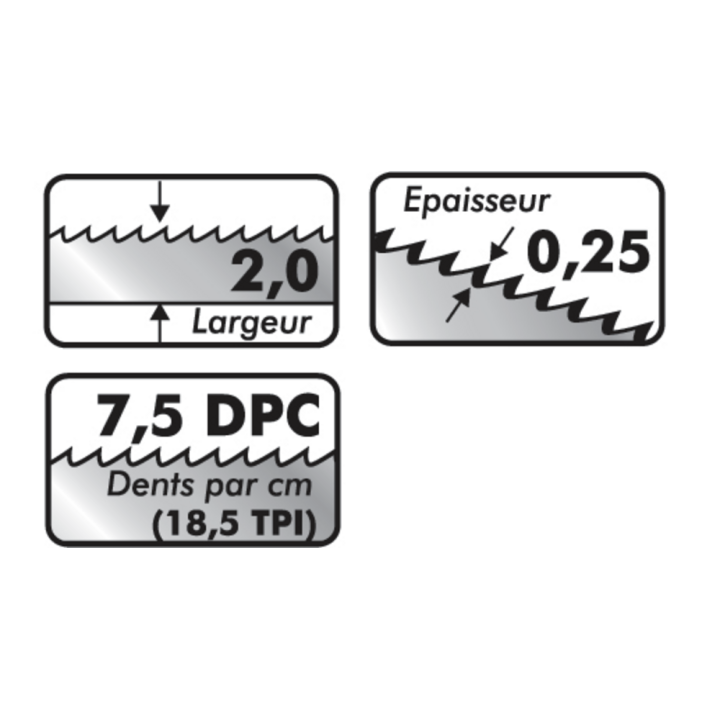 Lame de scie À chantourner avec ergots