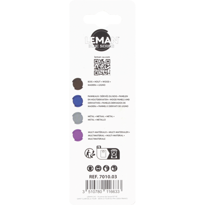 Carte 3 lames de scie sauteuse