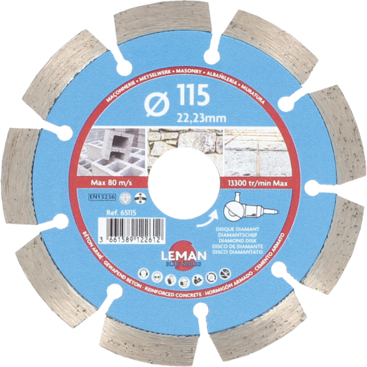 Disque diamant beton armé, aciers