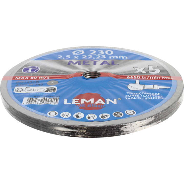 Pack de 5 disques tronÇonnage metal 