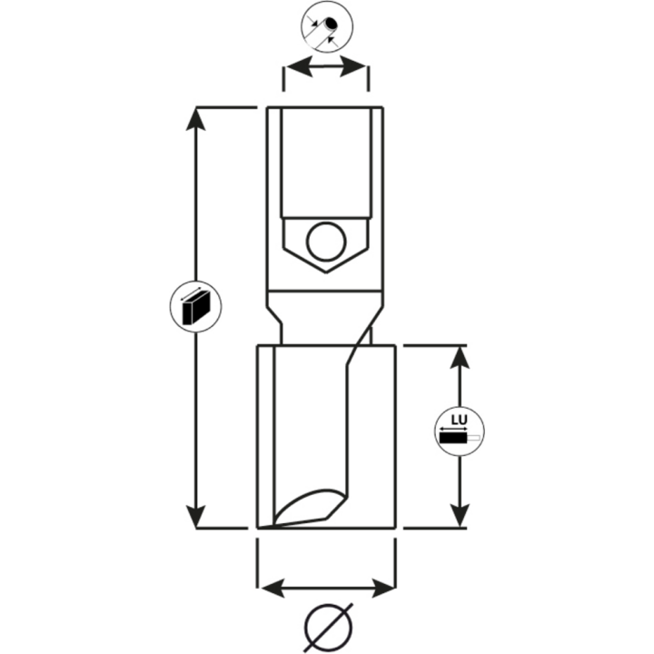 MÈche À rainer droite