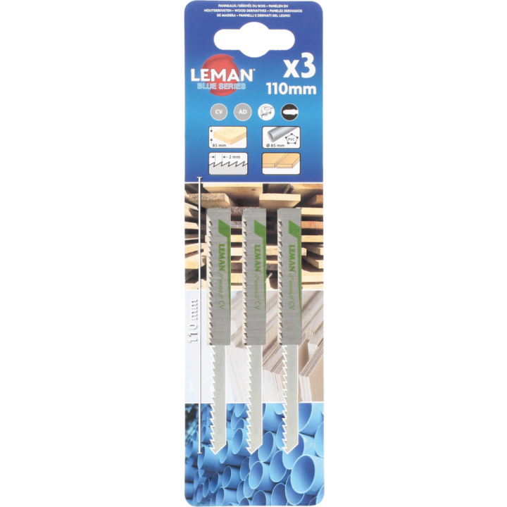 Carte 3 lames de scie sauteuse