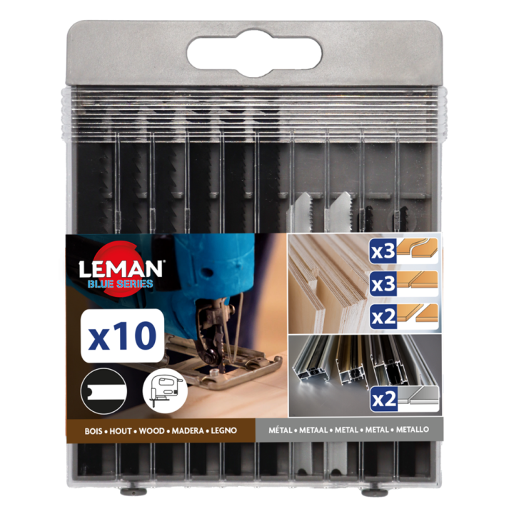 Coffret assorti 5 lames de scie sauteuse emmanchement u