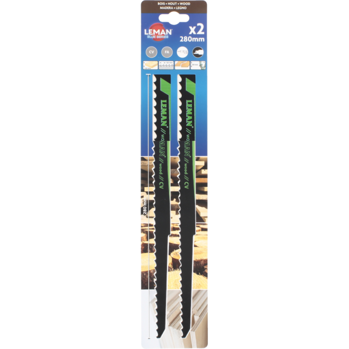 Carte 2 lames de scie sabre