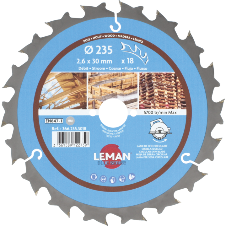 Lame de scie circulaire pour machines portatives et stationnaires sur table
