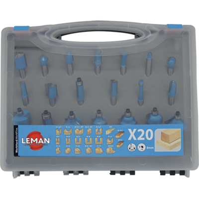 Coffret de 20 mÈches de dÉfonceuse