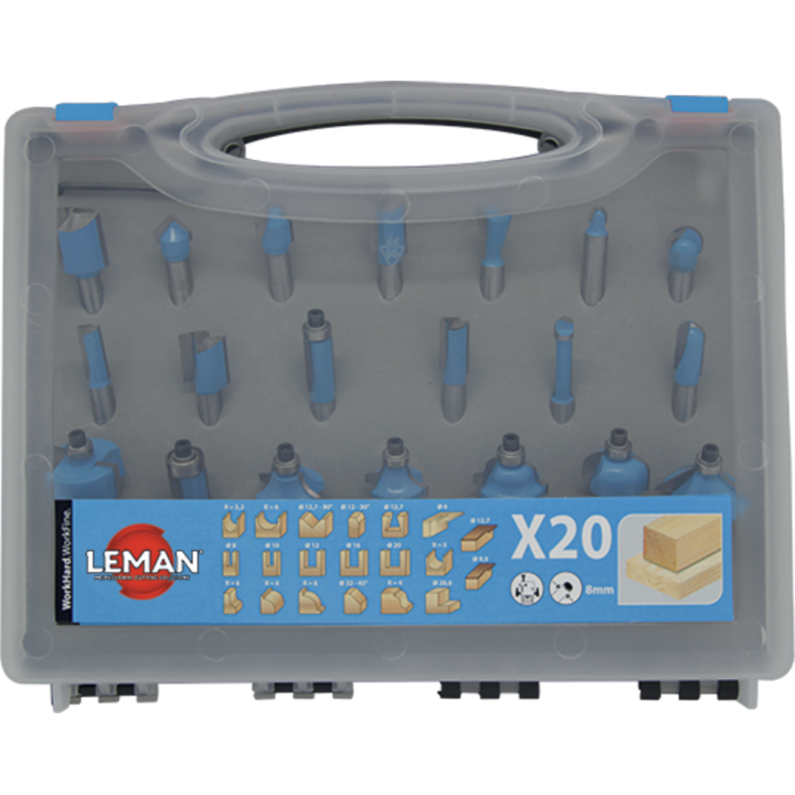 Coffret de 20 mÈches de dÉfonceuse