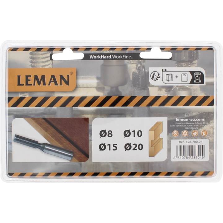 Coffret 4 meches carbure queue 8mm